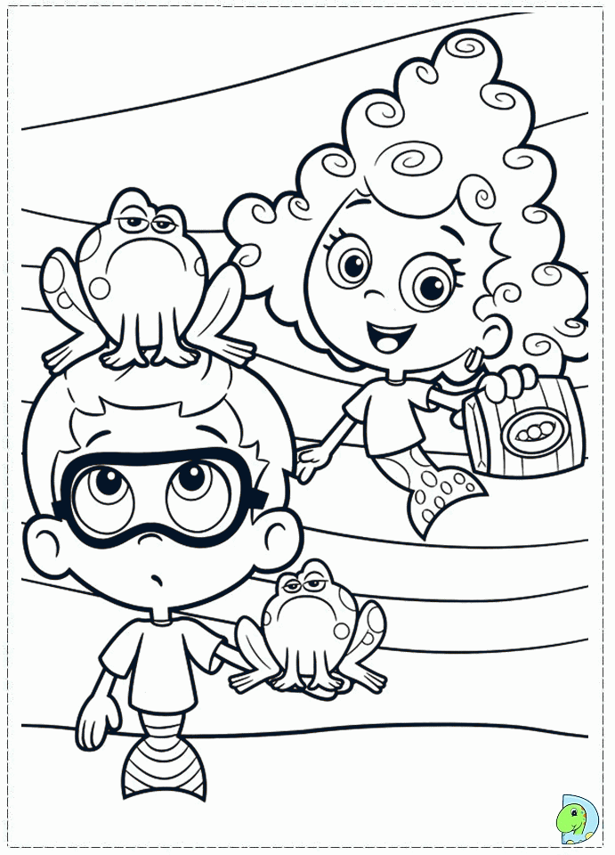 Plansa de colorat cu Bubble Guppies 6 61